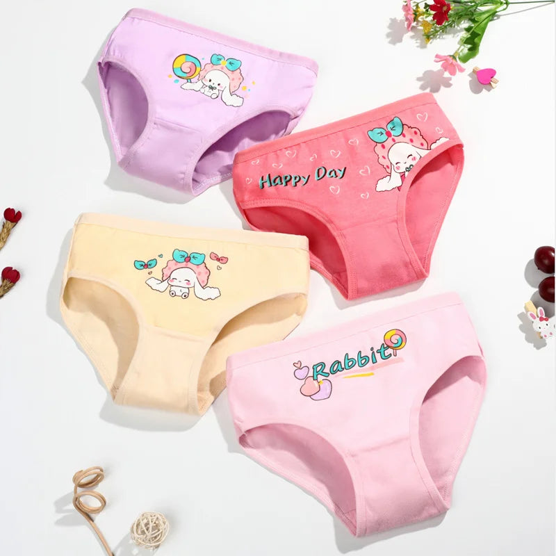 4 Pieces/lot Design Children's Girls Panties Cotton Soft Pretty Cartoon Unicorn Child Underwear for Girls Kids Boxer Breathable - Tasawoq