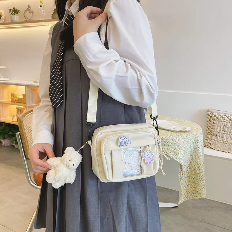 New Kawaii Bag Girls 2025 New JK Transparent Bag Small Crossbody Bag For Women Purses and Handbags Shoulder Bag Itabag Bolso - Tasawoq
