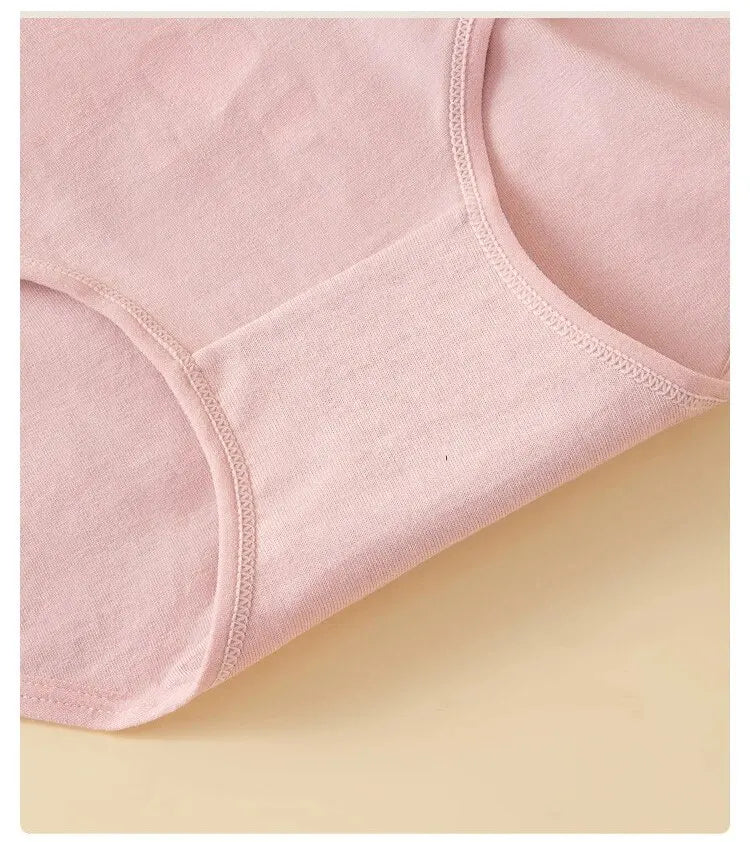 4Pcs Women's Panties High Waist Underwear Fashion Print Girls Briefs Breathable Cotton Panty Plus Size M-5XL Female Lingerie - Tasawoq