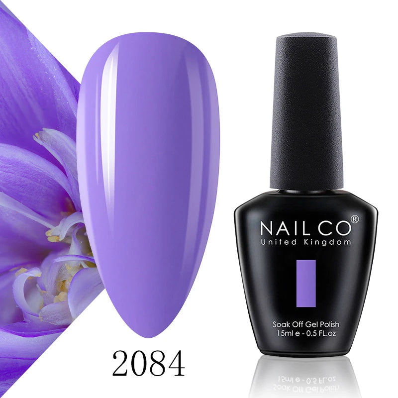 NAILCO 15ml Fresh Series Gel Nail Polish Design UV&LED Nail Gel Spring Summer Color Vernis Nail Art Glitter All For Manicure Set - Tasawoq