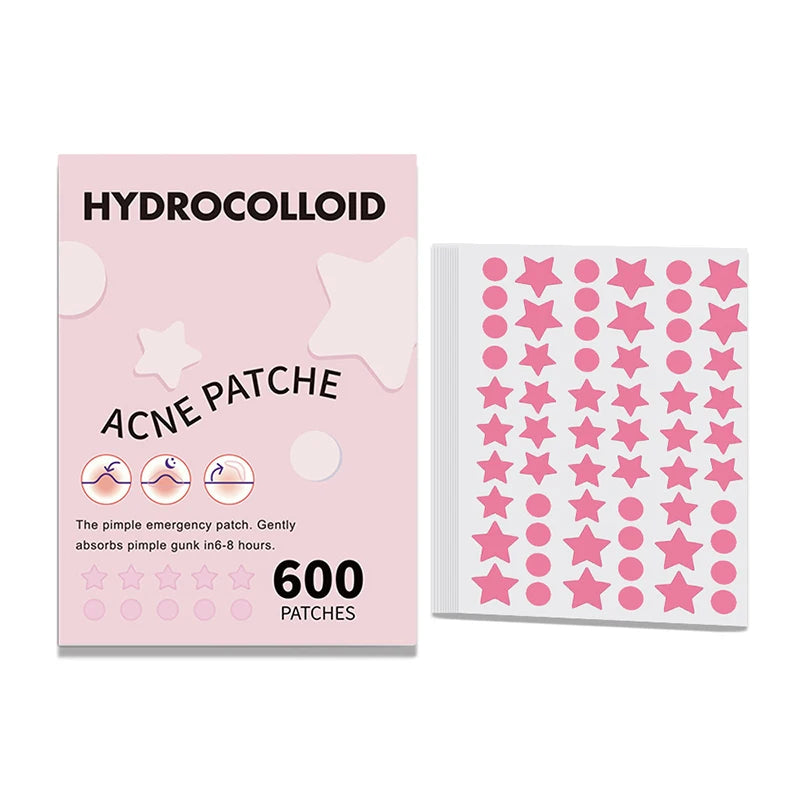 600 PCS/SET Star Pimple Patch Acne Colorful Invisible Acne Removal Skin Care Stickers Concealer Face Spot Beauty Makeup Tools - Tasawoq