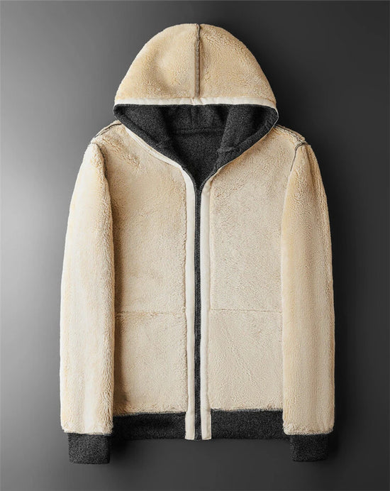 Winter Lambswool Coats Thicken Warm Jackets Long Sleeve Zipper Hoodies Casual Sports Fleece Black Coat Hooded Men Women Jacket - Tasawoq