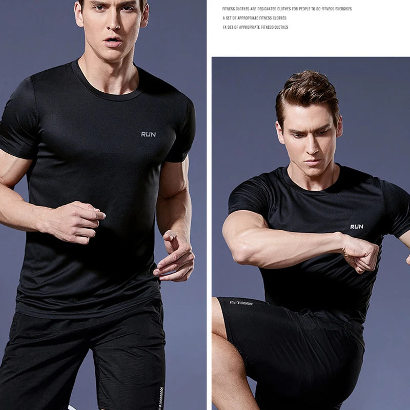 Summer Sport Gym t Shirt Men Quick Dry Running Bodybuilding Shirts Men Short Sleeve Fitness Tops Oversized Brazil t-Shirt Jersey - Tasawoq