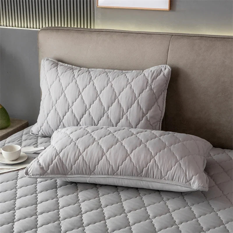 2 Pieces Waterproof Pillowcase Anti Stain Machine Washable Pillow Cover Bedroom Decoration Suitable For With Children And Pets - Tasawoq