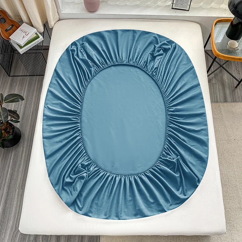 Double Bed Sheets Couple Elastic Fitted Sheet Microfiber Ultra-Soft Hotel Luxury Mattresses cover Queen single king Size - Tasawoq