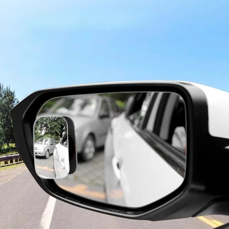 2PCS Car Blind Spot Mirror 360 Degree Adjustable Car Rearview Convex Mirror For Car Reverse Wide Angle Parking Rimless Mirrors