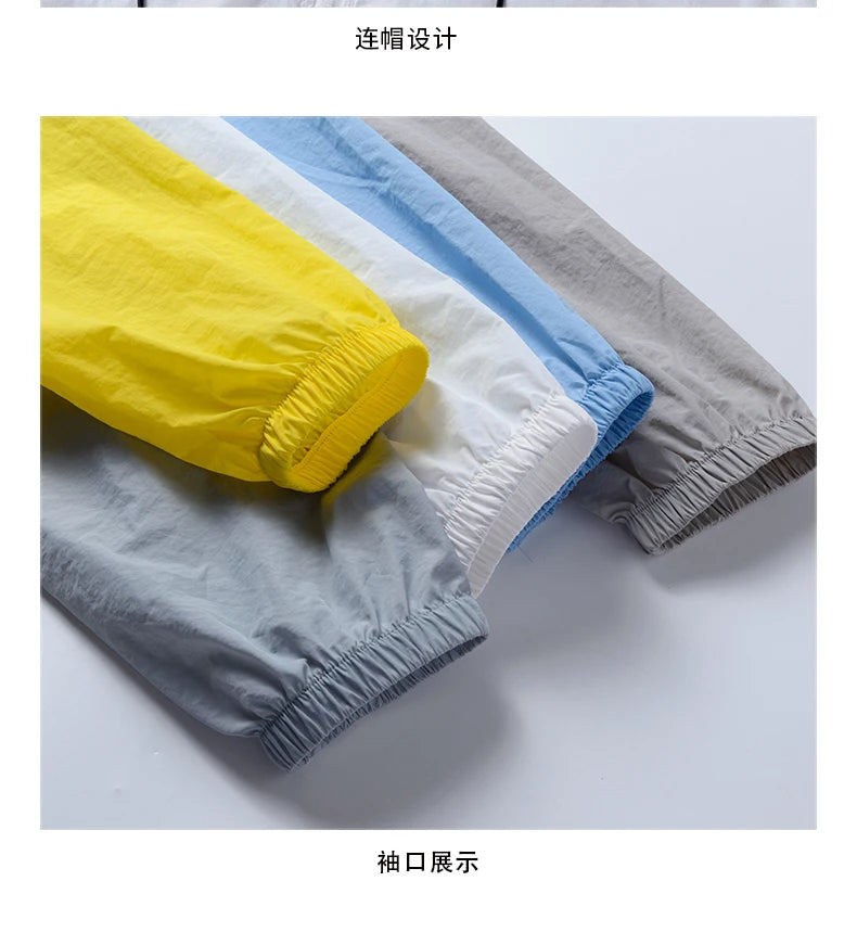 2025 Summer Hooded Jacket Men Women Sun Protection Clothing Fishing Hunting Clothes Quick Dry Skin Windbreaker - Tasawoq
