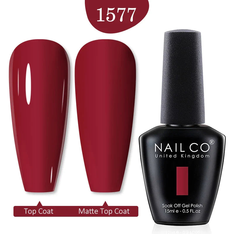 NAILCO Red Colors Series 15ML Nail Gel Polish Nail Supplies Semi Permanent For Nail Art Manicure Soak Off LED UV Hybrid Varnish - Tasawoq