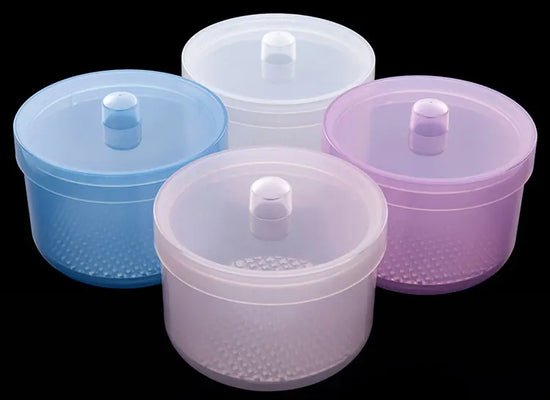 Nail Drill Bits Disinfection Box Double Layer Filtration Cleaning Box Manicure Storage Case Nail Brush Cleaning Container - Tasawoq