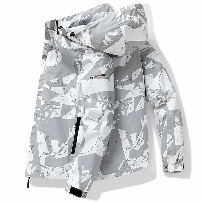Hooded Hiking Jacket Men Outdoor Bomber Jackets Waterproof Windbreaker 2024 Spring Autumn Sports Casual Cargo Jackets Mens Coats - Tasawoq
