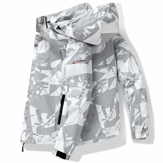 Hooded Hiking Jacket Men Outdoor Bomber Jackets Waterproof Windbreaker 2024 Spring Autumn Sports Casual Cargo Jackets Mens Coats - Tasawoq