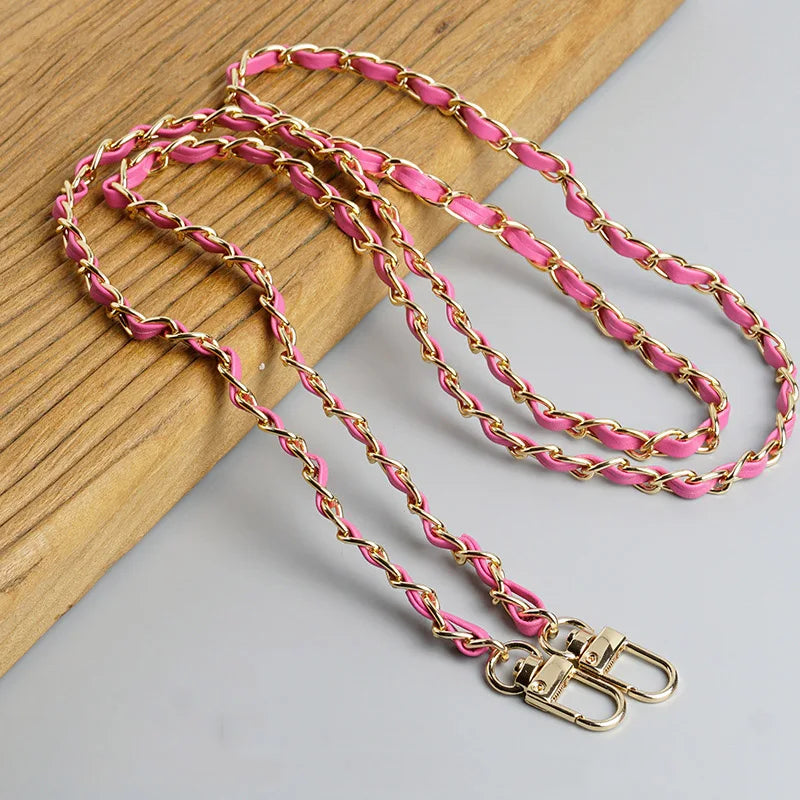 120cm Purse Chain Strap Crossbody Handbag Chains Replacement Leather Shoulder Bag Chain Straps Diy Women Girl Bag Part Accessory - Tasawoq