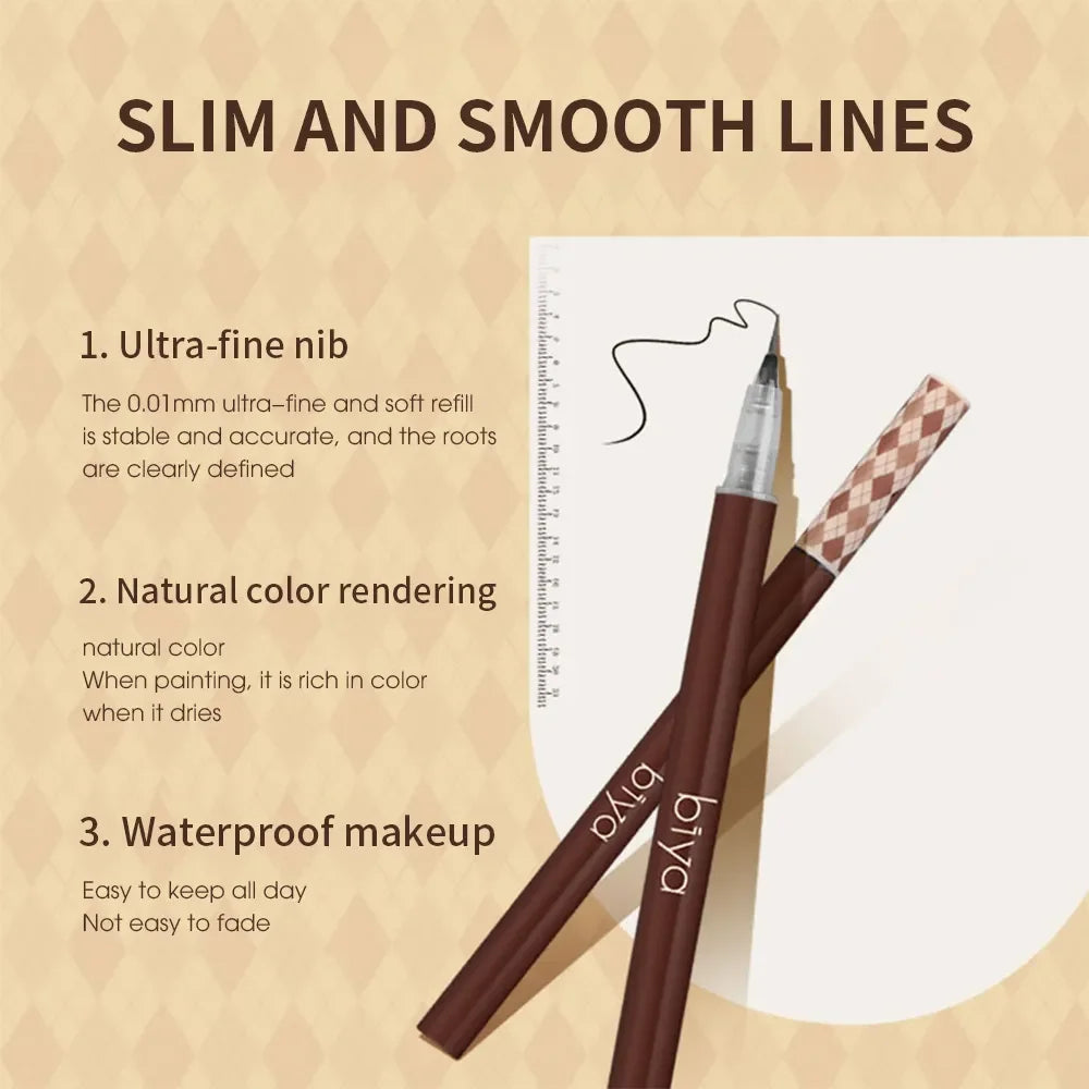 Ultra-fine Eyebrow Pencil Outline Shadow Lying Silkworm Eyeliner Waterproof Non-smudge Lasting Colorfast Liquid Eyebrow Pencil - Tasawoq