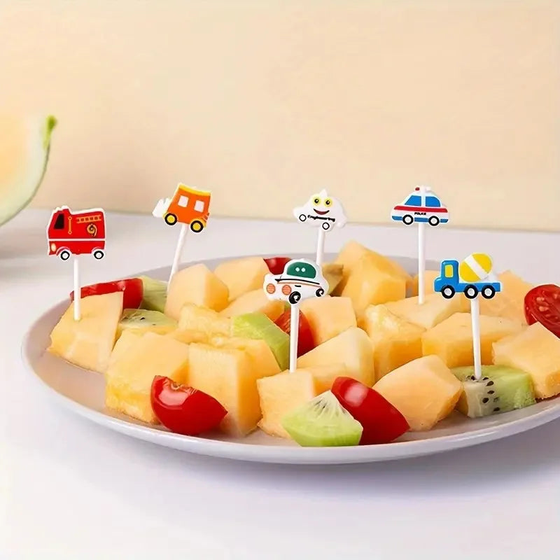 40 pcs Animal Fruit Food Picks, Bento Box Picks, Mini Cartoon Animal Food Toothpicks, Lunch Bento Forks Picks for Kids