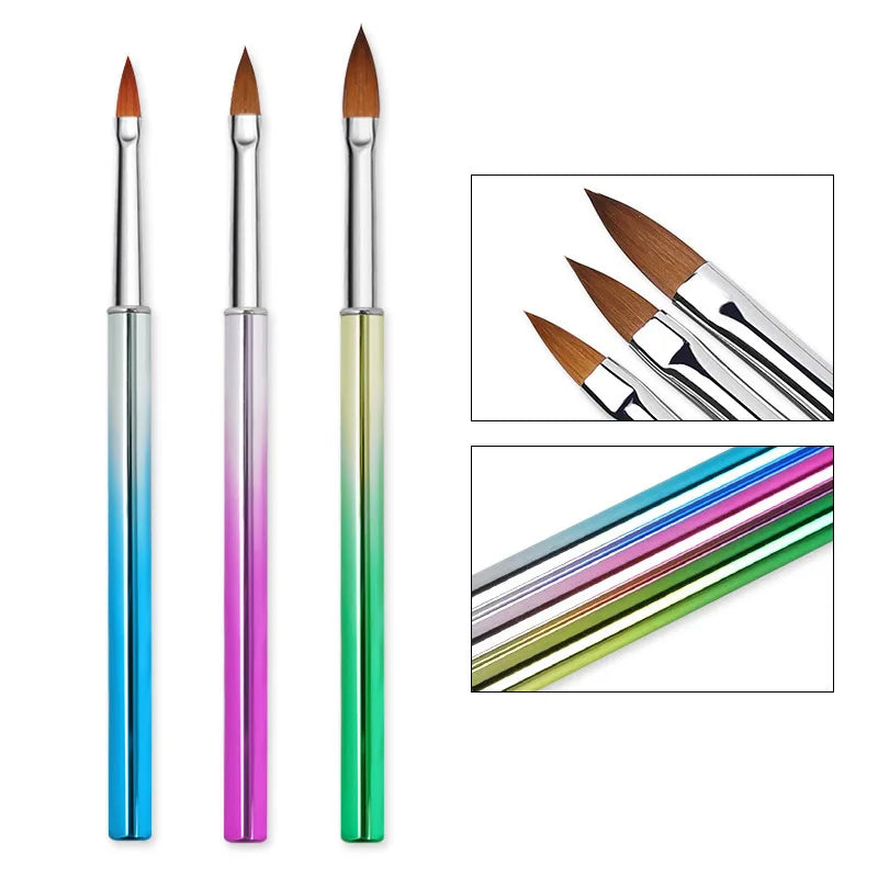 Nail Brush For Manicure Gel Brush For Nail Art 15Pcs/Set Nail Brush Acrylic Liquid Powder Carving Gel Brush - Tasawoq