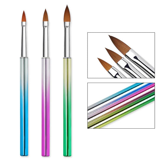 Nail Brush For Manicure Gel Brush For Nail Art 15Pcs/Set Nail Brush Acrylic Liquid Powder Carving Gel Brush - Tasawoq