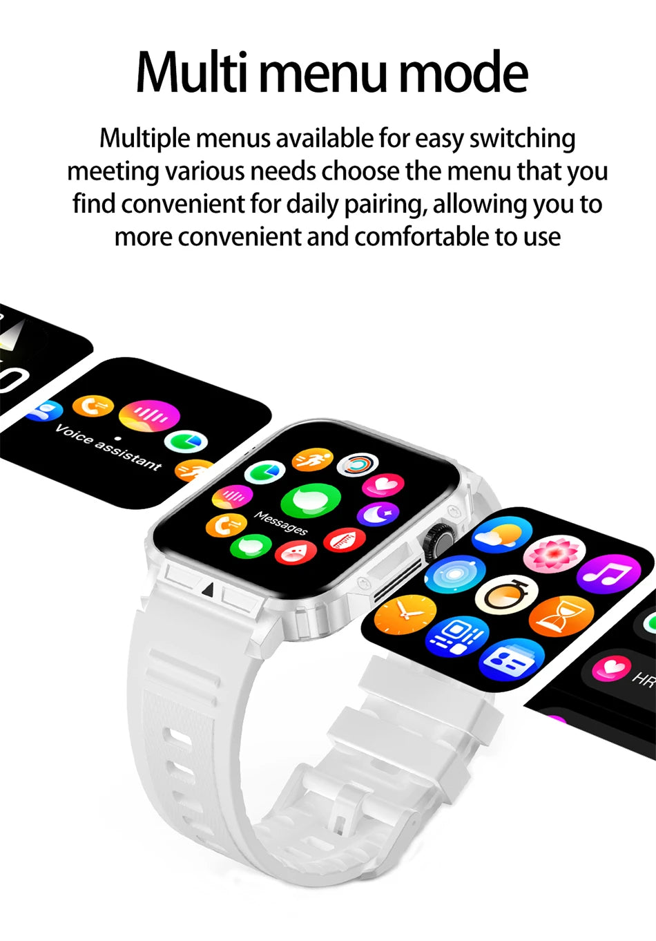 Military Outdoor GPS Sports Smart Watch Men 1.95 inch Heart Rate Blood Oxygen Bluetooth Call SmartWatches Men's For Android IOS - Tasawoq