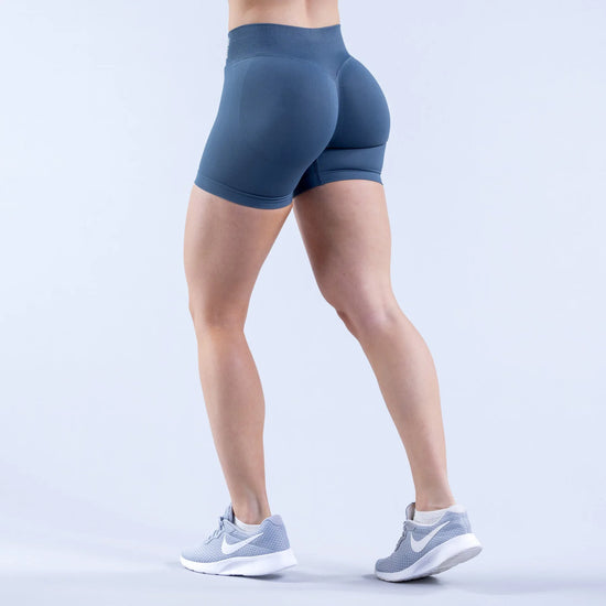 NCLAGEN Women Low Rise Impact Shorts Sports Workout Gym Running Seamless Leggings Scrunch Booty Hip Lifting Yoga Biker Shorts - Tasawoq