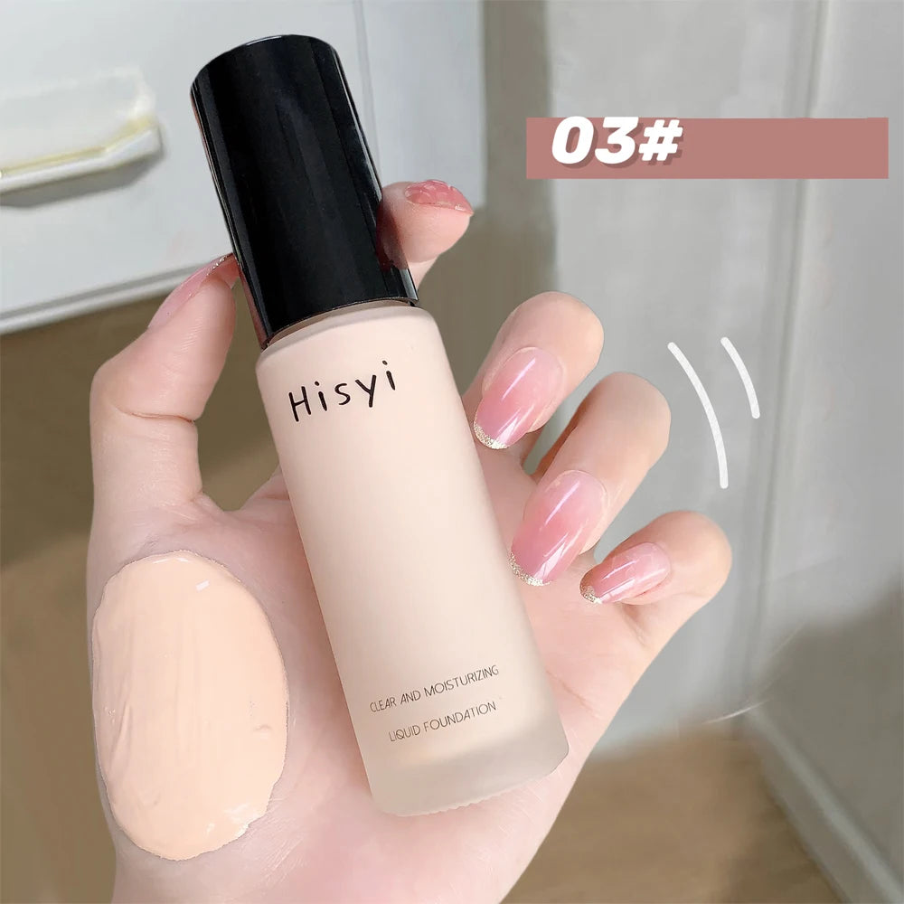 Liquid foundation naturally covers flaws without sticking powder, plain face cream, transparent foundation, conceals blemishes - Tasawoq