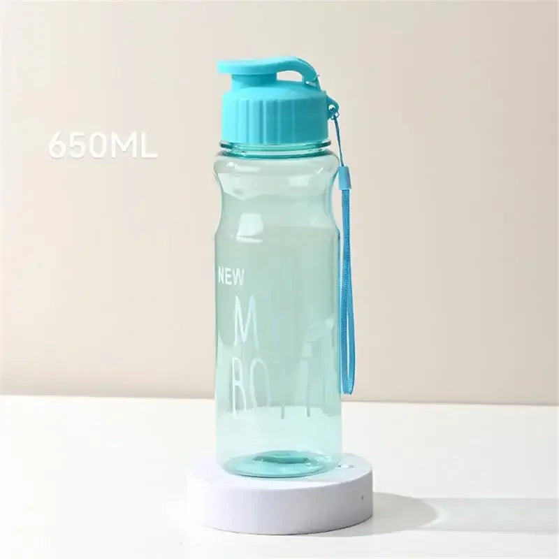 Gift Plastic Water Bottle Large Capacity Sports Kettle Wholesale Transparent Cold Water Cup Outdoor Portable 650ml