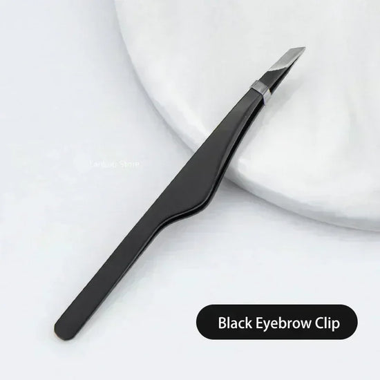 Hair Removal Tweezers Stainless Steel Eyebrow Tweezers Slant Tip Point Tip Flat Tip Rose Gold Silver Black Cosmetic Makeup Tools - Tasawoq