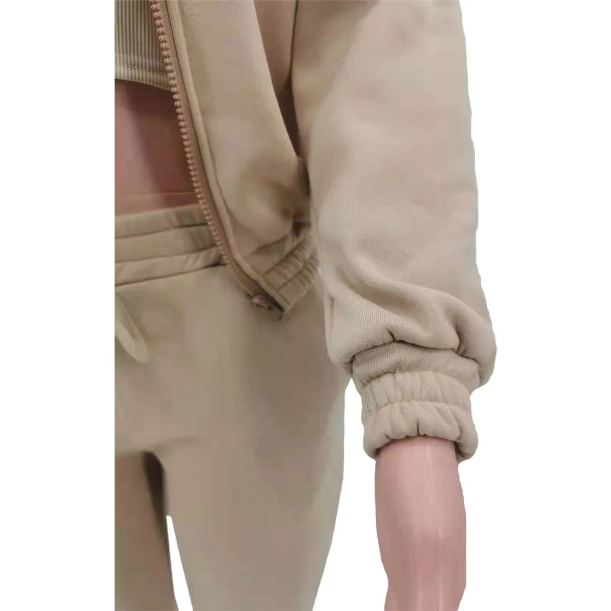 3pcs Women's Clothing Set Fleece-lined Hooded Sweater &Sleeveless Tank Top & Sports Sweatpants Pants - Tasawoq