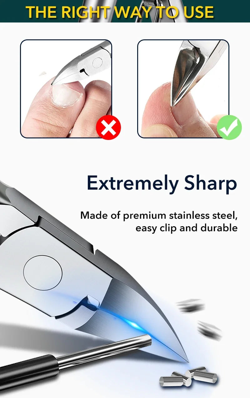 Nail Clippers Ingrown Toenail Podiatry Correction Nippers Cuticle Cutters Cut Paronychia Pedicure Manicure Hand Foot Care Tool - Tasawoq