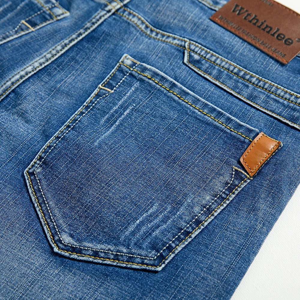 Summer Shorts Jeans Men Denim Pants Stretch Dark Blue Fashion Design Men's Jeans Slim Straight Male Short Jeans Hombre - Tasawoq