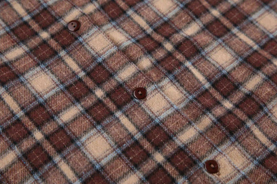 Spring Autumn Vintage Plaid Checkered Shirt Women's Long Sleeve Blouse Loose Single Breasted Casual Shirt - Tasawoq