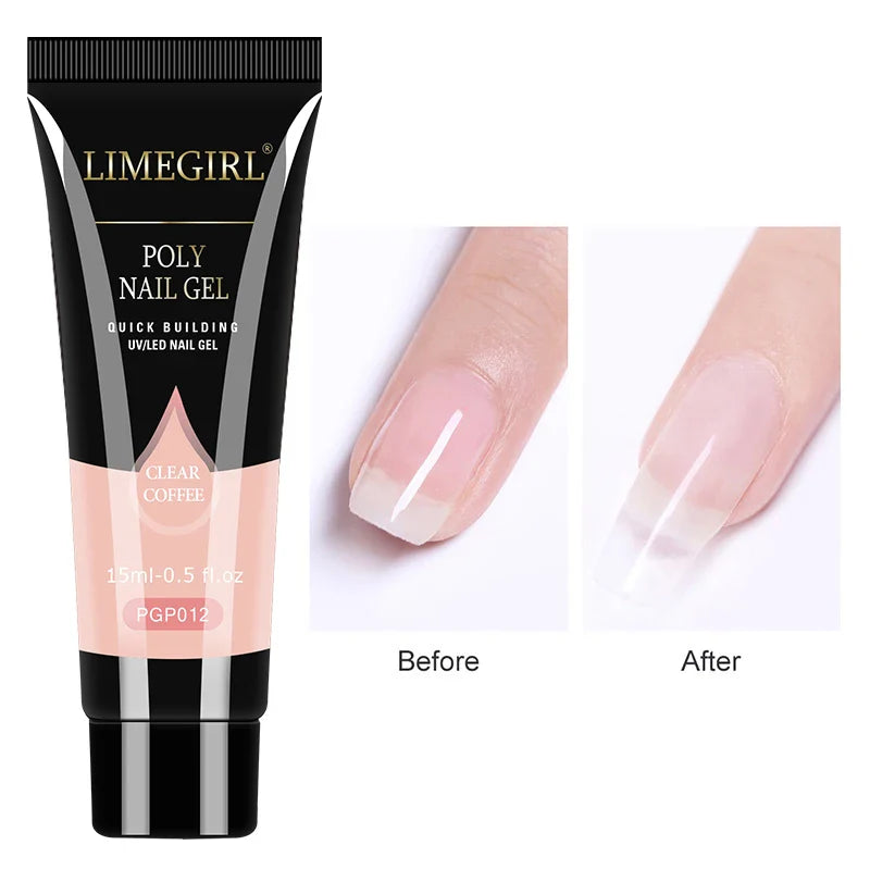 Nail Art Limegirl Kit Poly Nail Gel Extending Soaking Gel Kit Nail Art Acrylic Gel Varnish Kit For Novices Semi Permanent Gel So - Tasawoq