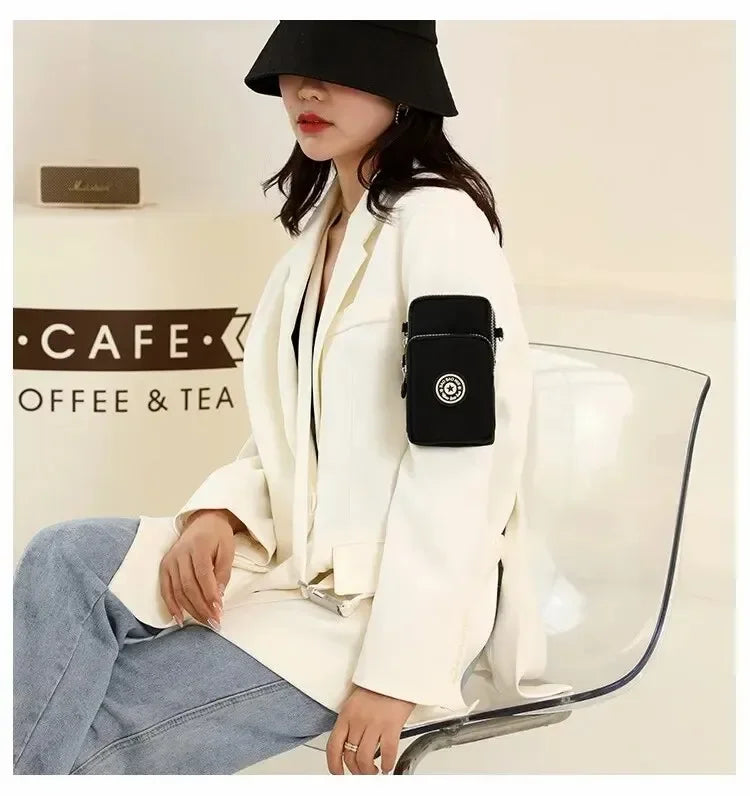 Portable Shoulder Bags Nylon Waterproof Women Mobile Phone Bags Mini Female Messenger Purse Lady Wallet Female CrossBody Bag - Tasawoq