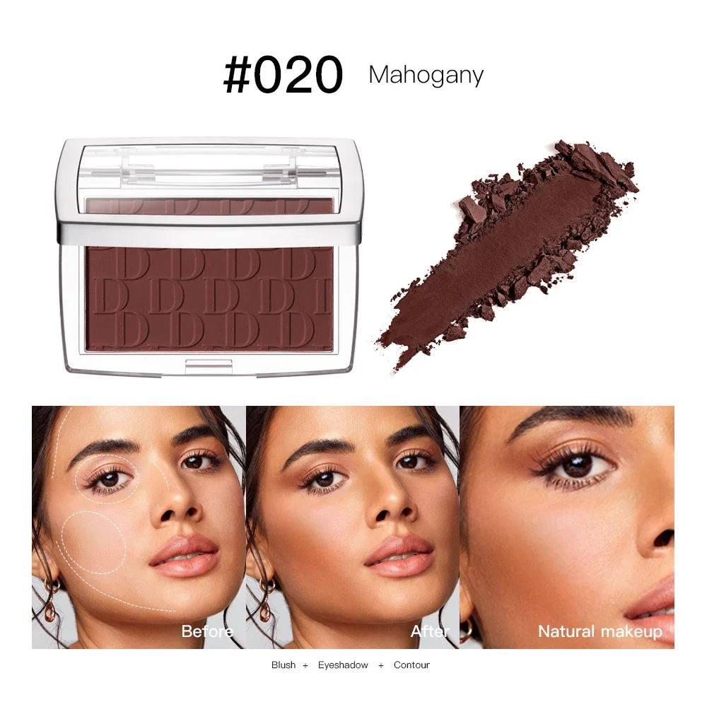 Blush Matte Natural Cheek Tint Brighten Face Waterproof Face Contouring Cosmetics Blush Powder Soft Female Makeup For Cheeks - Tasawoq