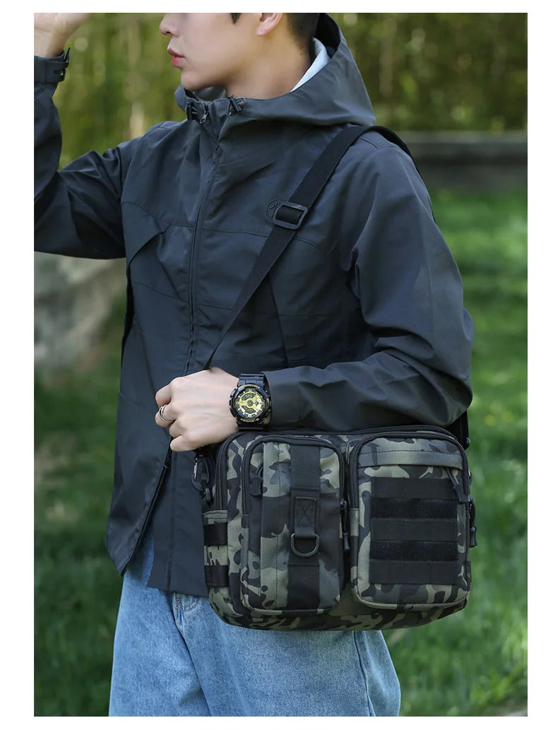 Trekking Tactical Handbags Shoulder Bag Camping for Man Hiking Travel Climbing Fishing Sling Crossbody Outdoor Weekend Molle Bag - Tasawoq
