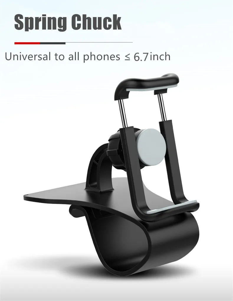 360 Rotatable Car Phone Holder Universal Cell Phone Stands Car Rack Dashboard Support for Auto Grip Mobile Phone Fixed Bracket - Tasawoq