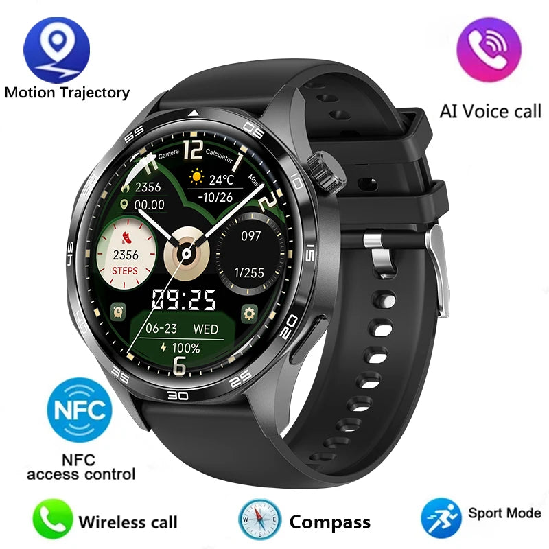 GT5 PRO Smart Watch Men Watch 5 Pro AMOLED HD Screen Bluetooth Call GPS Trajectory NFC Heart Rate Compass SmartWatches 2024 New - Tasawoq