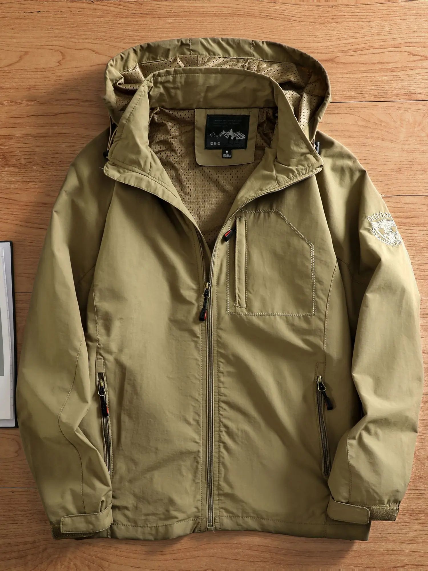 Men's outdoor hiking, sports, leisure, waterproof, windproof, multi pocket, detachable hat, jacket, jacket - Tasawoq