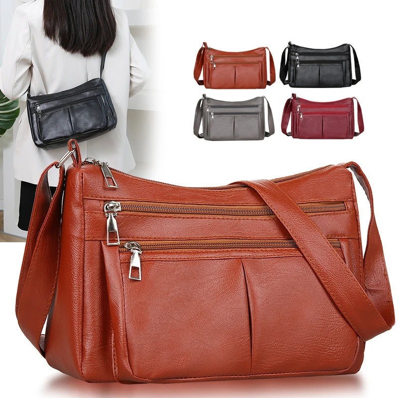 Women's Bag 2025 Trend Korean Handbags Designer Luxury Brand Ladies Shoulder Bags Soft Leather Fashion Versatile Crossbody Bag - Tasawoq