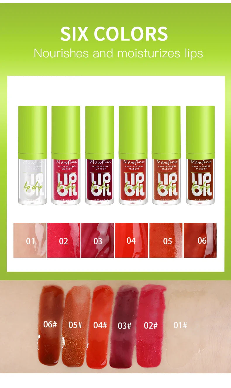 6-tone moisturizing lip gloss luminous oil lip gloss, moisturizing transparent liquid lip gloss, natural lip enhancer, make lips - Tasawoq