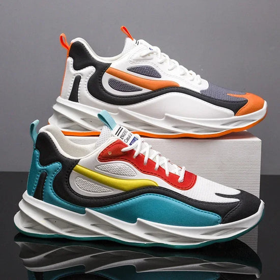 New Trendy Men's Sports Shoes Cushion Running Sneakers Outdoor Leisure Walking Jogging Trainers Soft Sole Breathable Footwear - Tasawoq