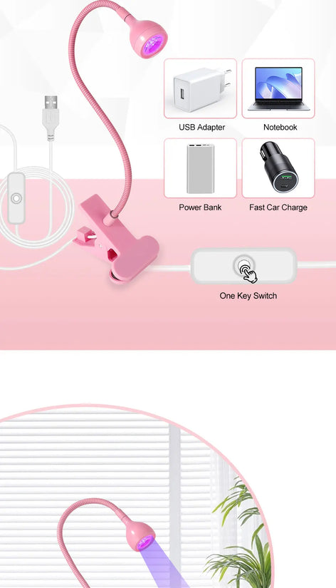 Nail Dryer LED Nail Lamp UV Lamp for Curing All Gel Nail Polish, 360 Degree Swivel to Free Your Hands, For Home Salon Tools - Tasawoq
