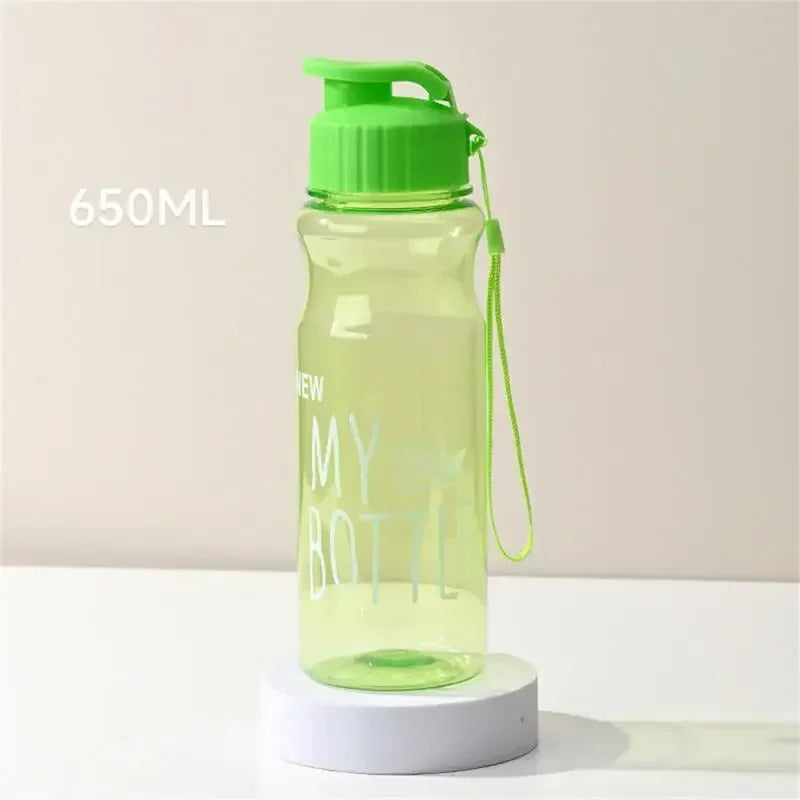 Gift Plastic Water Bottle Large Capacity Sports Kettle Wholesale Transparent Cold Water Cup Outdoor Portable 650ml