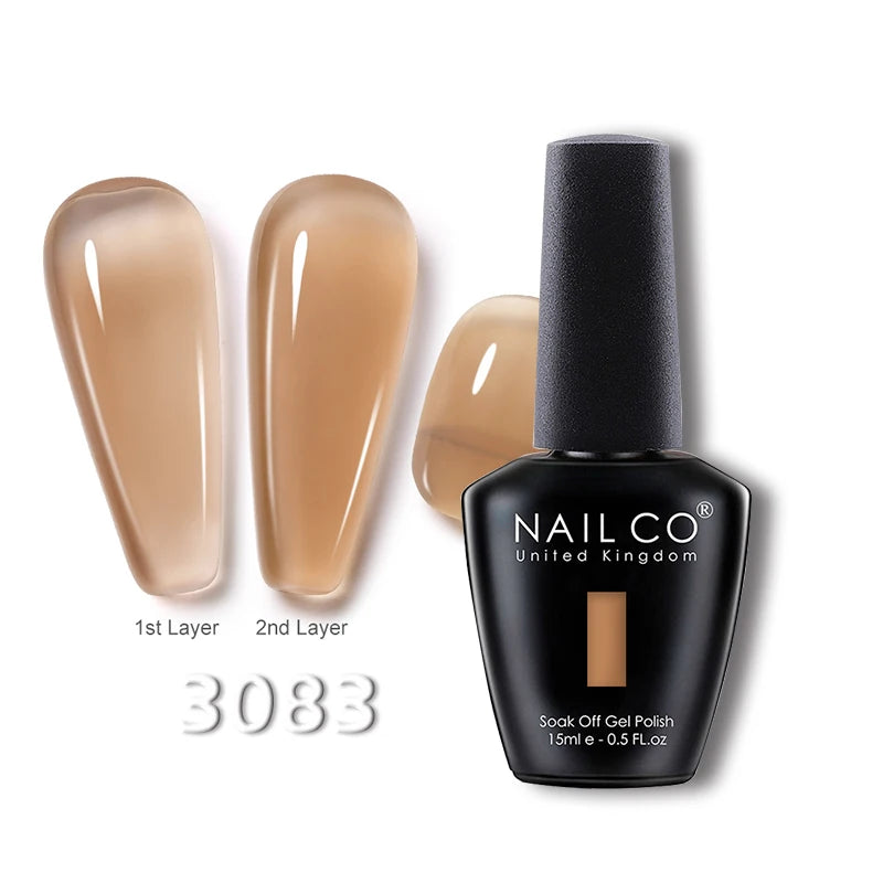 NAILCO 15ml Fresh Series Gel Nail Polish Design UV&LED Nail Gel Spring Summer Color Vernis Nail Art Glitter All For Manicure Set - Tasawoq