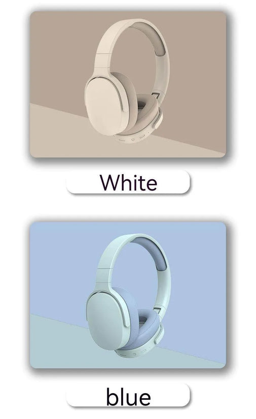 #P2961 Wireless Bluetooth 5.3 Headphones Over Ear Hifi Stereo Headset True Sports With Earphones TF/AUX Music Player with HD Mic - Tasawoq