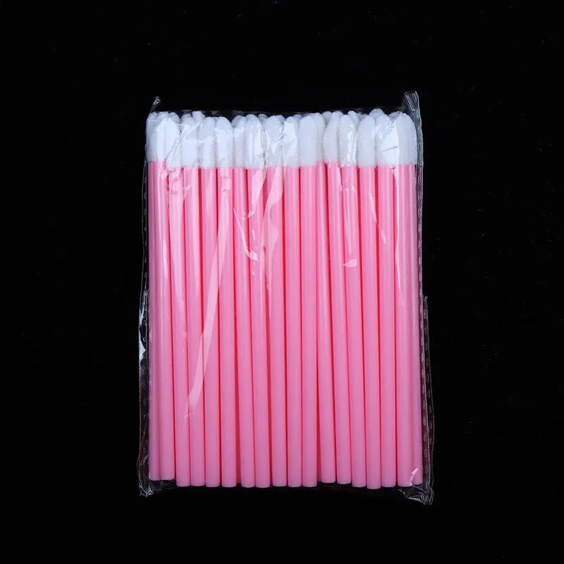 50 Pcs Disposable Lip Brush Makeup Tools Hollow Lip Wands Nylon Lip Gloss Stick Applicator Lipstick Wands Set Cosmetic Tools - Tasawoq