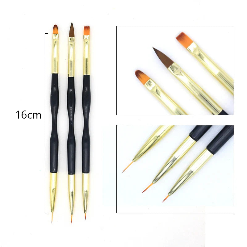 Nail Brush For Manicure Gel Brush For Nail Art 15Pcs/Set Nail Brush Acrylic Liquid Powder Carving Gel Brush - Tasawoq