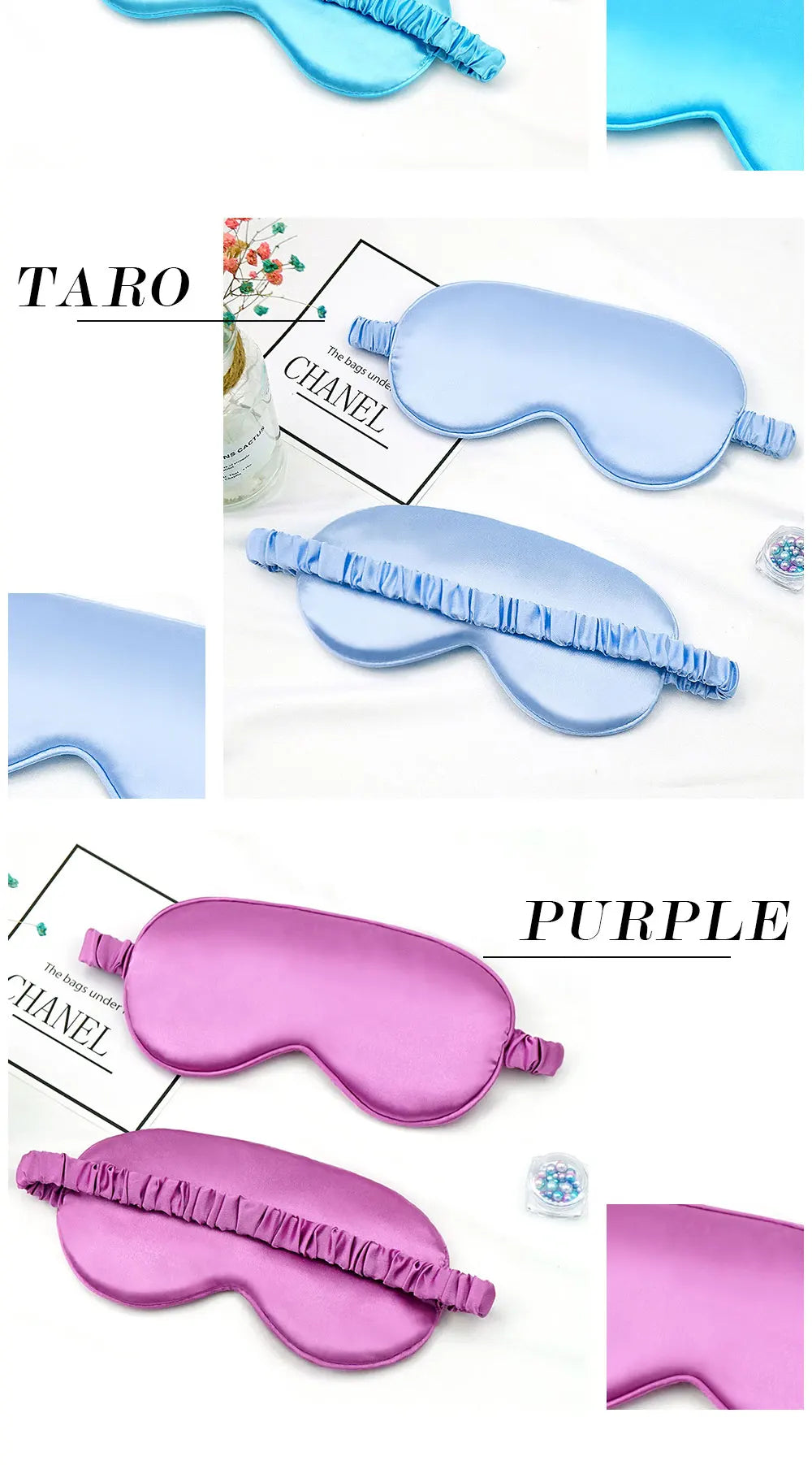 Imitated Silk Eye Patch Shading Sleep Eye Mask Eyepatch Travel Relax Cover Eyeshade Health Sleeping Shield Soft Eye Care Tools - Tasawoq