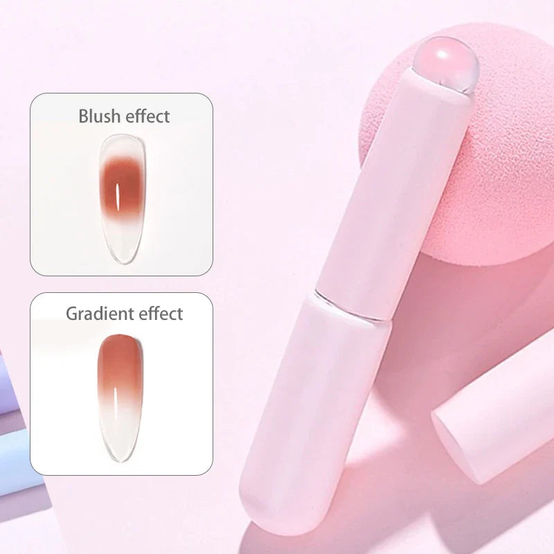 Nail Art Silicone Applicator Sticks Chrome Pigment Dust Applying Manicure Tool Easy-Daub Pigment Silicone Nail Brushes - Tasawoq