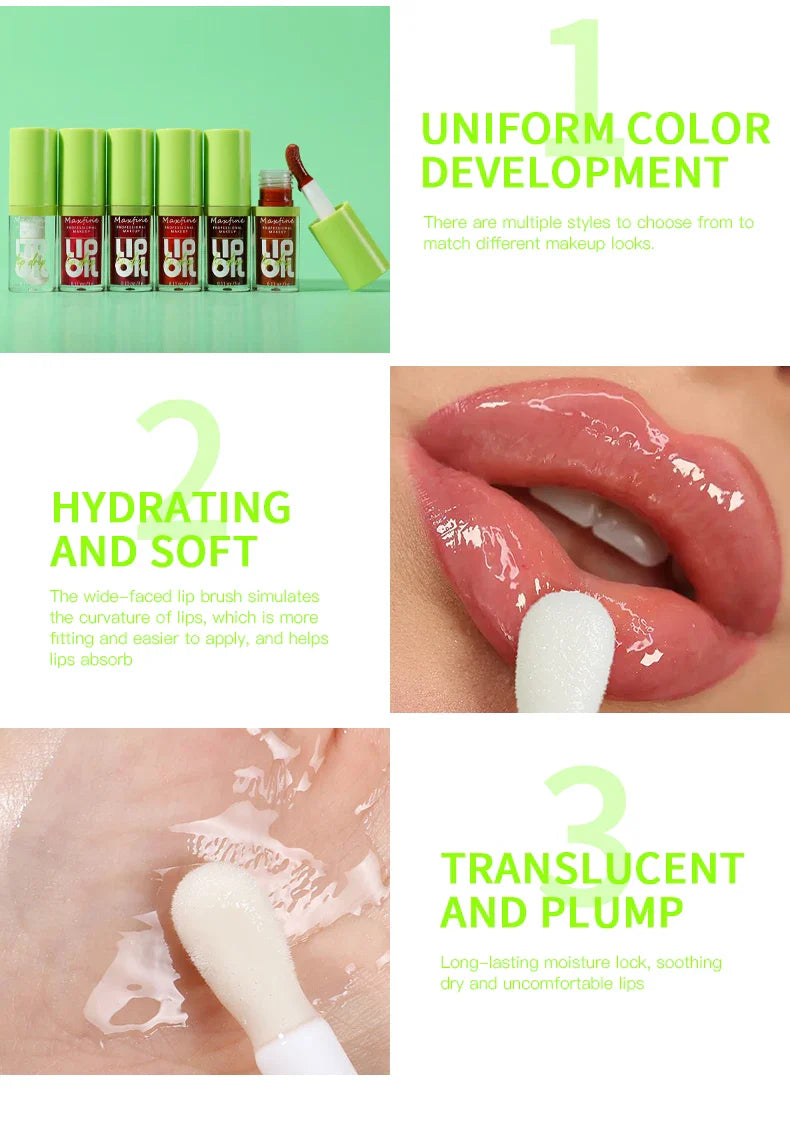 6-tone moisturizing lip gloss luminous oil lip gloss, moisturizing transparent liquid lip gloss, natural lip enhancer, make lips - Tasawoq