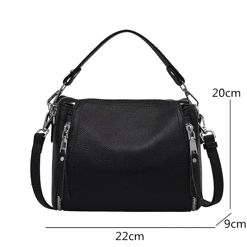 100% Genuine Leather Women Handbags Cowhide Women Shoulder bag Fashion Luxury Ladies Messenger Bags High Quality Female Tote bag - Tasawoq
