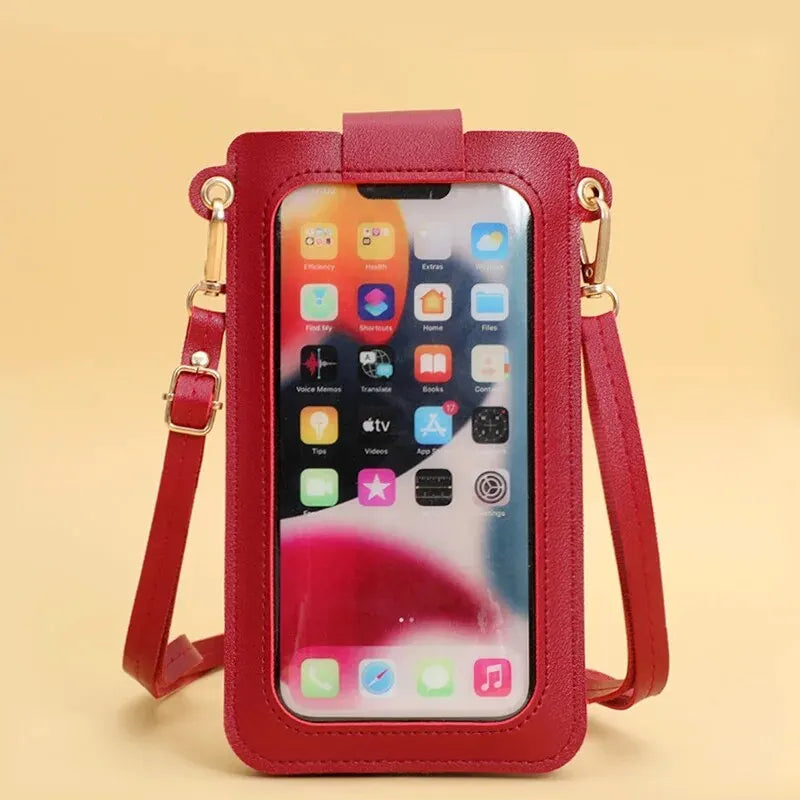 Women Bags Soft Leather Wallets Touch Screen Cell Phone Purse Crossbody Shoulder Strap Handbag for Female Cheap Women's Bags - Tasawoq